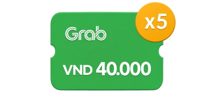 Grab VND 40.000 X 5
