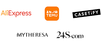 AliExpress, Temu, CASETiFY, MYTHERESA, 24S.com